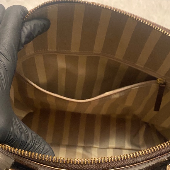 Brahmin Metallic Brown Duxbury Crocodile Satchel - Picture 3 of 11